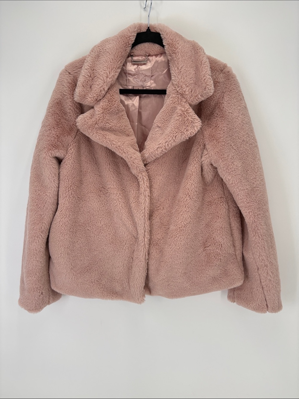 🍕 J2 Plush Teddy Jacket in Dusty Pink